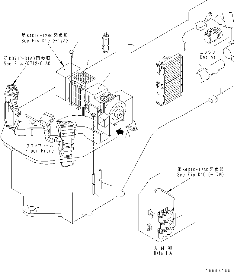 Wheel Loaders Komatsu / WA700-3 S/N 50001-UP(wa700-3c) / FLOOR (AIR CONDITIONER KIT)(#51001-51074)(241570 : K4010-11A0)
