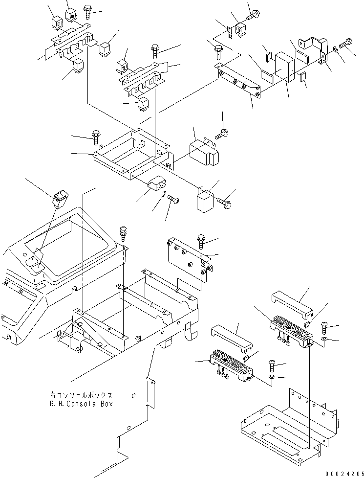 Wheel Loaders Komatsu / WA700-3 S/N 50001-UP(wa700-3c) / FLOOR (RELAY AND FUSE)(#51075-)(241890 : K4010-24D0)