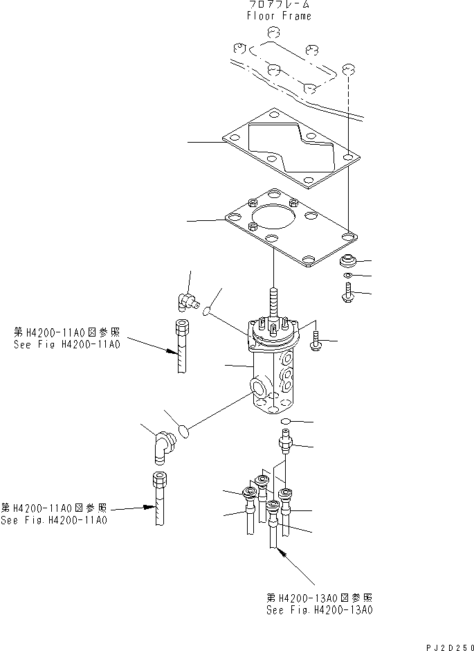 Wheel Loaders Komatsu / WA700-3 S/N 50001-UP(wa700-3c) / FLOOR (P.P.C. VALVE LINE)(#51001-51074)(242060 : K4010-33A0)