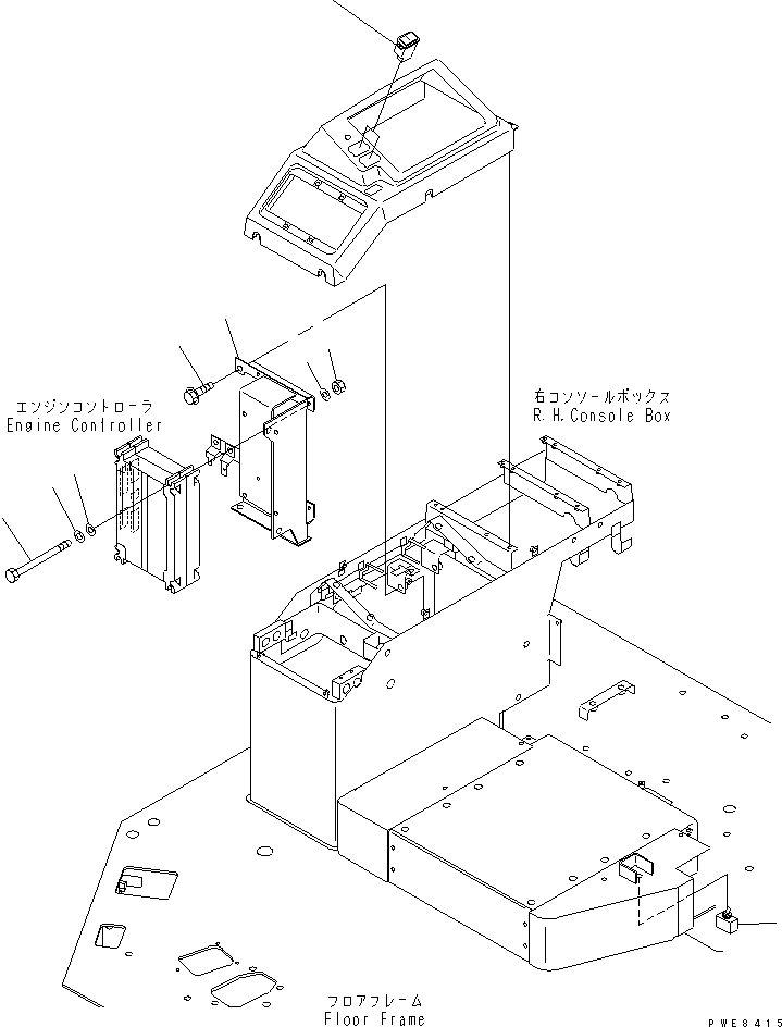 Wheel Loaders Komatsu / WA700-3 S/N 50001-UP(wa700-3c) / FLOOR HARNESS (POWER WINDOW SWITCH AND HEAT GLASS SWITCH)(#50001-51074)(242890 : K4210-04A0)