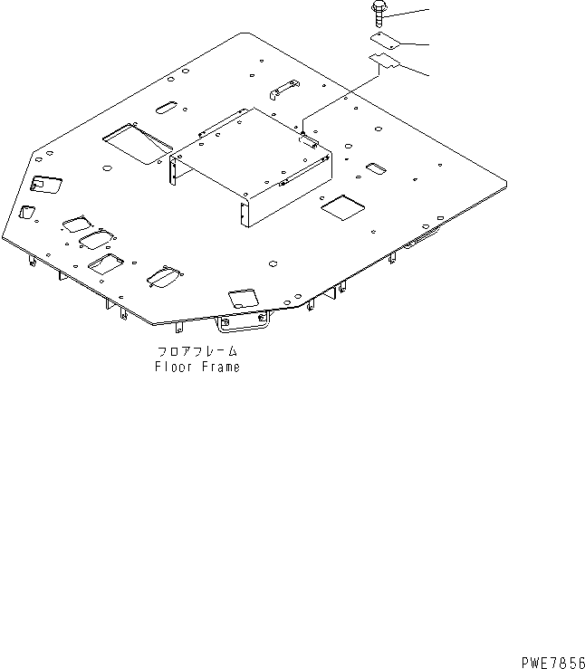 Wheel Loaders Komatsu / WA700-3 S/N 50001-UP(wa700-3c) / FLOOR (COVER FOR AIR CONDITIONER-LESS) (WITH HEATER) (EXCEPT JAPAN)(#50001-51074)(242820 : K4200-05A5)