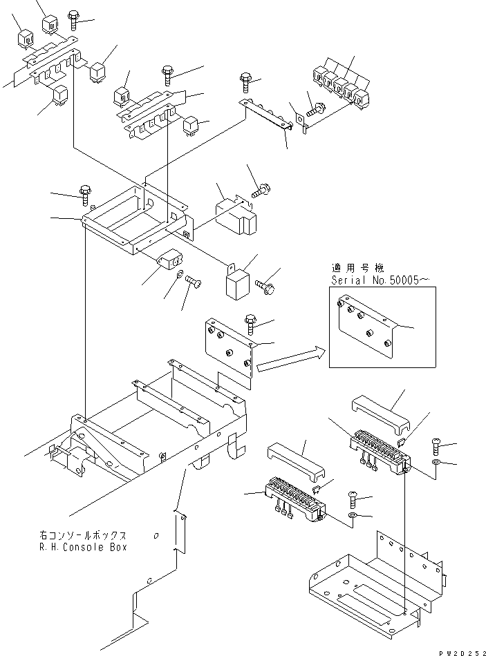 Wheel Loaders Komatsu / WA700-3 S/N 50001-UP(wa700-3c) / FLOOR HARNESS (RELAY AND FUSE)(#50001-51074)(242870 : K4210-03A0)