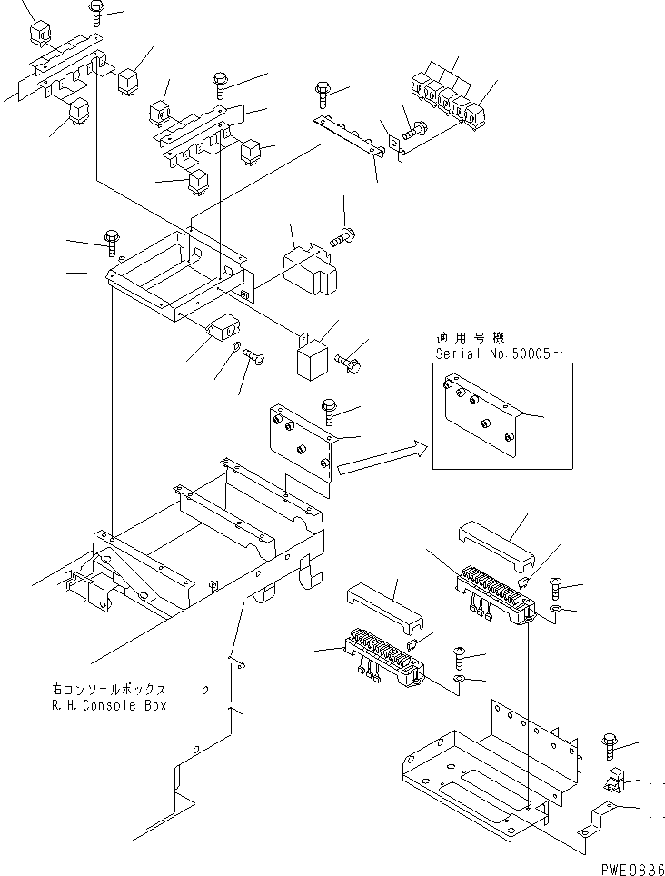 Wheel Loaders Komatsu / WA700-3 S/N 50001-UP(wa700-3c) / FLOOR HARNESS (RELAY AND FUSE) (WITH JOY STICK STEERING)(#50001-51000)(242880 : K4210-03A2)