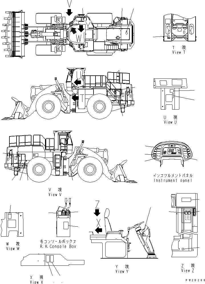 Wheel Loaders Komatsu / WA700-3 S/N 50001-UP(wa700-3c) / FLOOR DECAL (FRENCH)(#51001-)(243030 : K4215-01A6A)