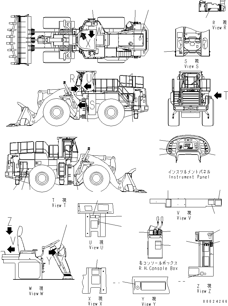 Wheel Loaders Komatsu / WA700-3 S/N 50001-UP(wa700-3c) / FLOOR DECAL (WITH VHMS)(#51001-)(243070 : K4215-01B2)