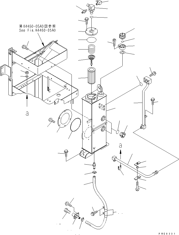 Wheel Loaders Komatsu / WA700-3 S/N 50001-UP(wa700-3c) / BRAKE CONTROL (BRAKE OIL TANK)(#50001-51074)(243230 : K4460-01A0)