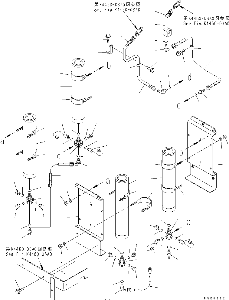 Wheel Loaders Komatsu / WA700-3 S/N 50001-UP(wa700-3c) / BRAKE CONTROL (ACCUMULATOR RELATED PARTS)(#50001-51074)(243250 : K4460-02A0)