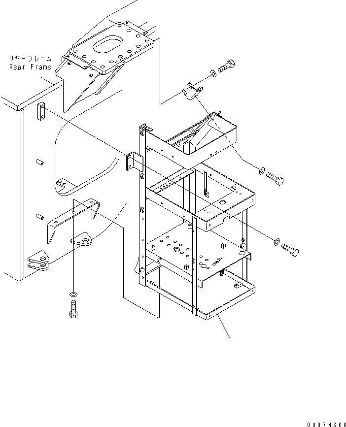 Wheel Loaders Komatsu / WA700-3 S/N 50001-UP(wa700-3c) / BRAKE CONTROL (BRACKET)(#51075-)(243340 : K4460-06B0)