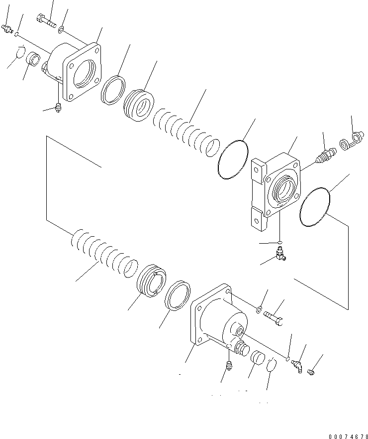 Wheel Loaders Komatsu / WA700-3 S/N 50001-UP(wa700-3c) / BRAKE PIPING (REAR SLACK ADJUSTER ? INNER PARTS)(#51075-)(243570 : K4470-07B0)