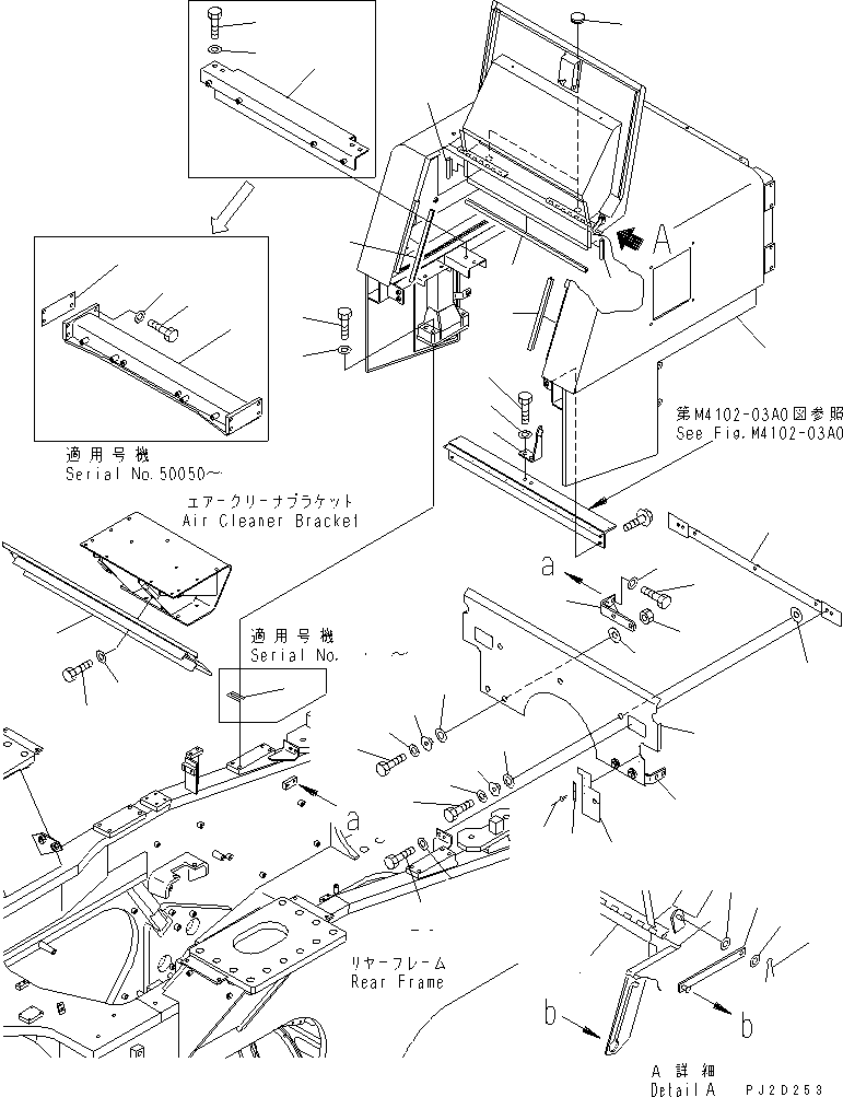 Wheel Loaders Komatsu / WA700-3 S/N 50001-UP(wa700-3c) / BULKHEAD (1/3) (BULKHEAD AND RELATED PARTS)(#50025-51000)(270020 : M4102-01A0A)