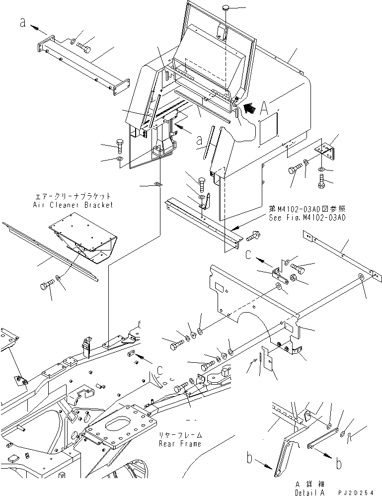 Wheel Loaders Komatsu / WA700-3 S/N 50001-UP(wa700-3c) / BULKHEAD (1/3) (BULKHEAD AND RELATED PARTS)(#51001-51001)(270030 : M4102-01A0B)