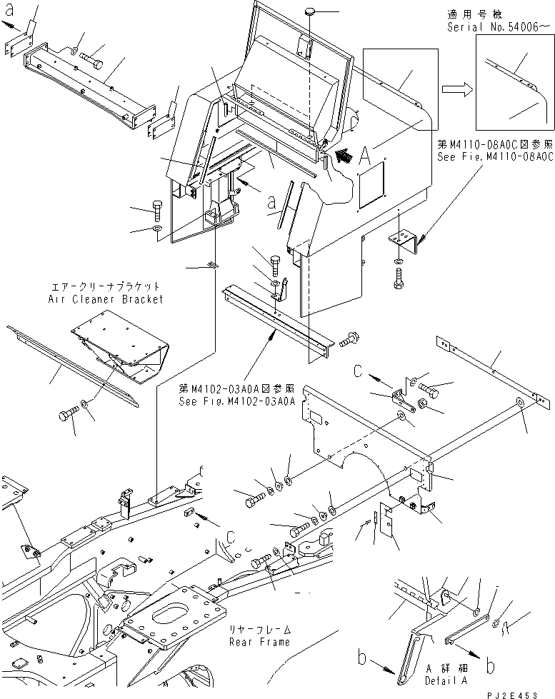 Wheel Loaders Komatsu / WA700-3 S/N 50001-UP(wa700-3c) / BULKHEAD (1/3) (BULKHEAD AND RELATED PARTS) (EXCEPT JAPAN)(#51002-51074)(270050 : M4102-01B0C)