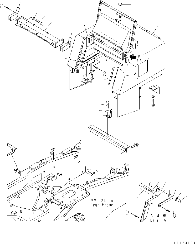 Wheel Loaders Komatsu / WA700-3 S/N 50001-UP(wa700-3c) / BULKHEAD (BULKHEAD MOUNTING PARTS)(#51075-)(270130 : M4102-04C0)
