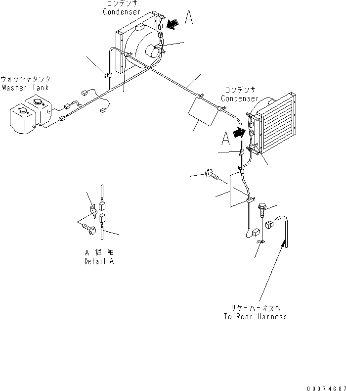Wheel Loaders Komatsu / WA700-3 S/N 50001-UP(wa700-3c) / BULKHEAD (AIR CONDITIONER WIRING)(#51075-)(270190 : M4102-08C0)