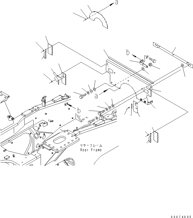 Wheel Loaders Komatsu / WA700-3 S/N 50001-UP(wa700-3c) / BULKHEAD (FRAME MOUNTING COVER)(#51075-)(270250 : M4102-15C0)