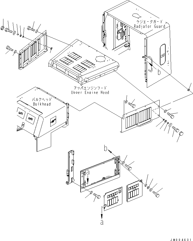 Wheel Loaders Komatsu / WA700-3 S/N 50001-UP(wa700-3c) / HOOD (MOUNTING PARTS) (SIDE)(#51152-)(270350 : M4110-02C0A)
