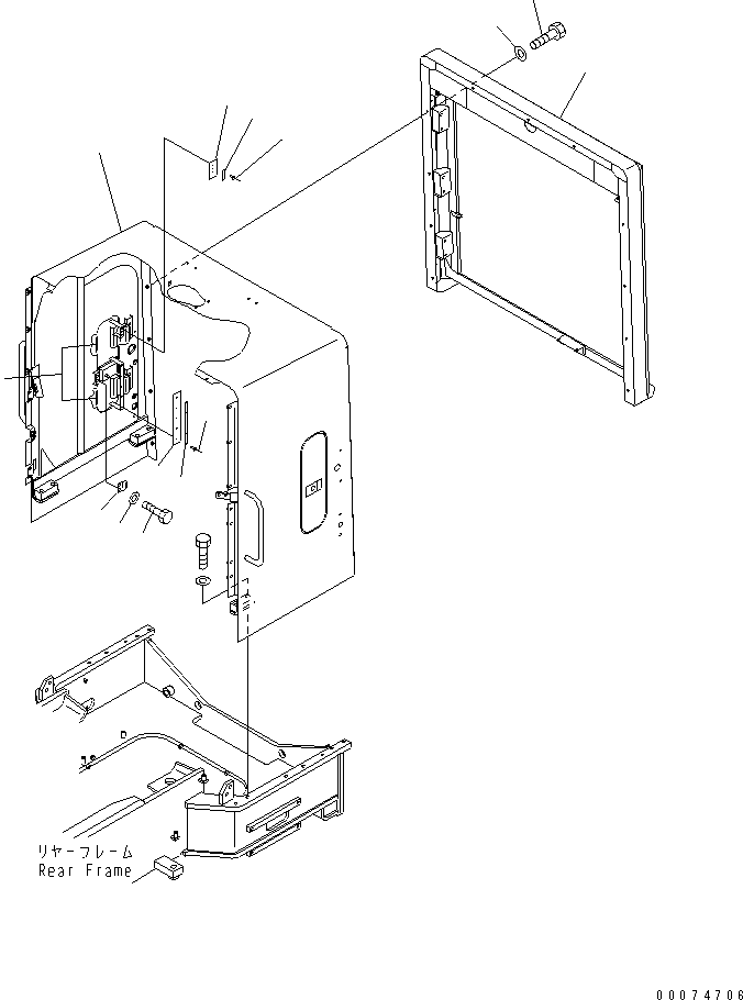 Wheel Loaders Komatsu / WA700-3 S/N 50001-UP(wa700-3c) / HOOD (RADIATOR GUARD)(#51075-51151)(270580 : M4110-09C0)