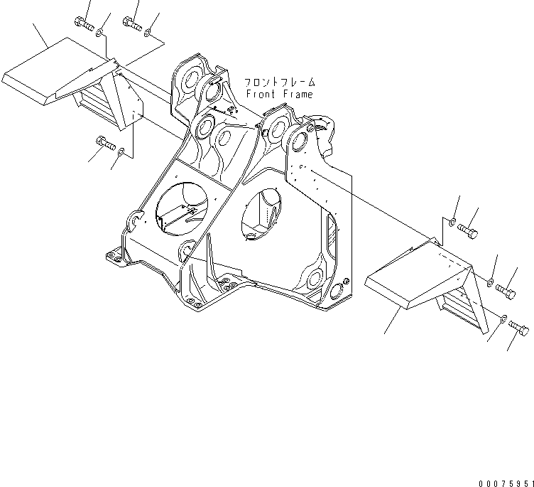 Wheel Loaders Komatsu / WA700-3 S/N 50001-UP(wa700-3c) / FRONT FENDER(#51075-)(270710 : M4210-01B0)