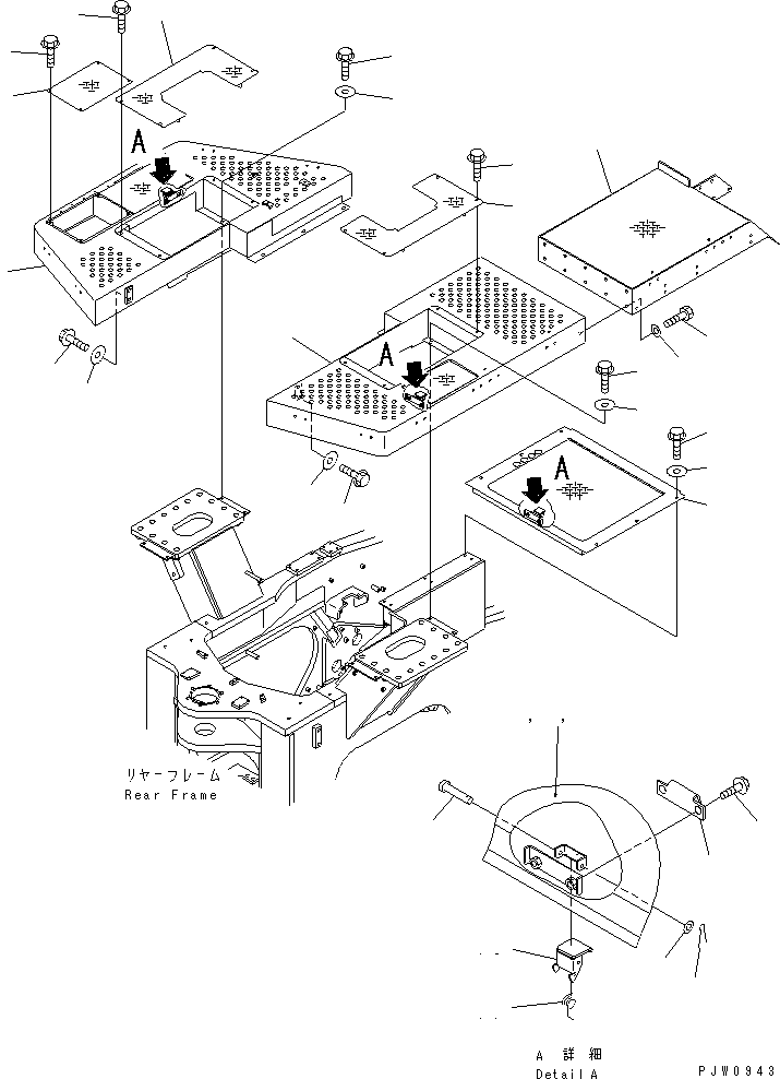 Wheel Loaders Komatsu / WA700-3 S/N 50001-UP(wa700-3c) / FENDER AND LADDER (OPERATOR