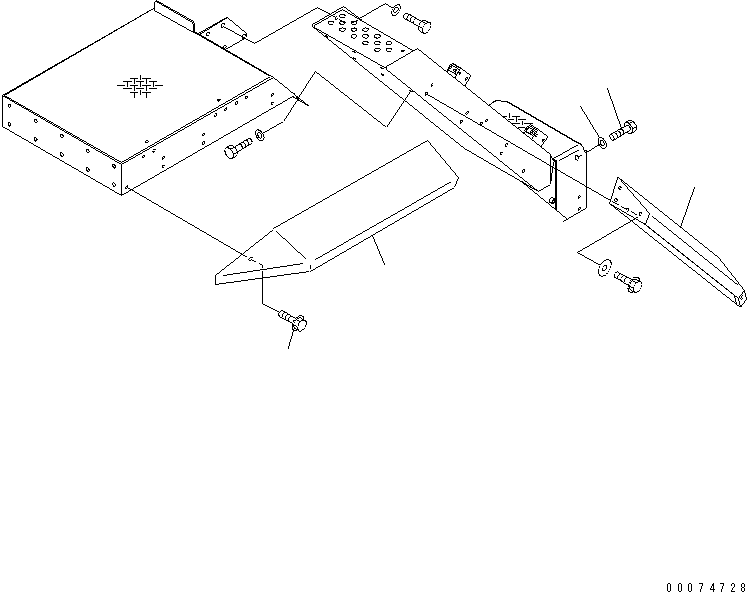 Wheel Loaders Komatsu / WA700-3 S/N 50001-UP(wa700-3c) / FENDER AND LADDER (ENGINE FOOD SIDE ? L.H.)(#51075-)(270810 : M4310-02C0)
