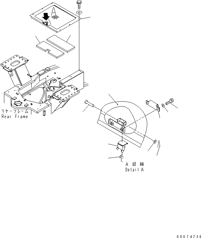 Wheel Loaders Komatsu / WA700-3 S/N 50001-UP(wa700-3c) / FENDER AND LADDER (FLOOR REAR COVER) (EU NOISE SUPPRESSION)(#51075-)(270950 : M4310-08C3)