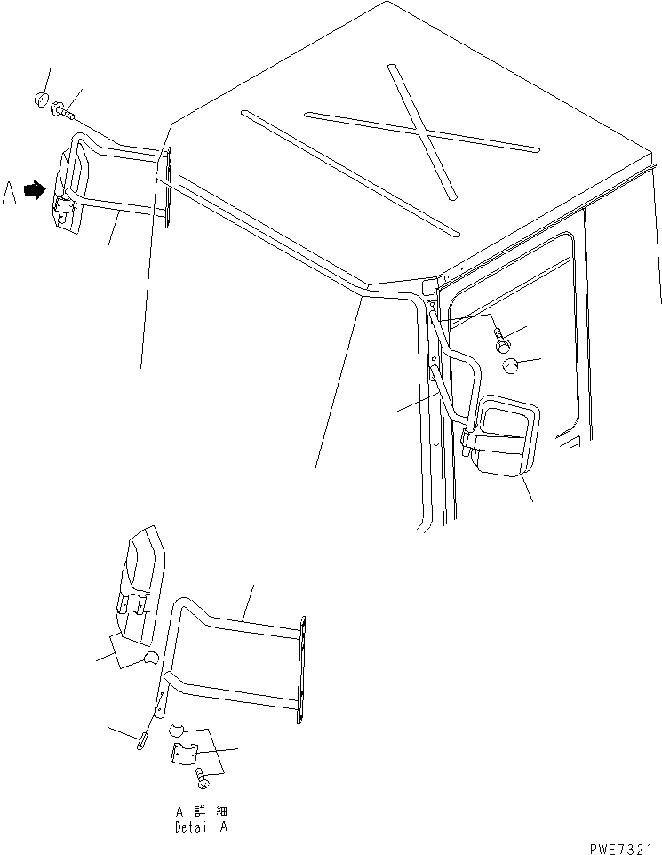 Wheel Loaders Komatsu / WA700-3 S/N 50001-UP(wa700-3c) / MIRROR(#50001-51074)(271230 : M4410-01A0)