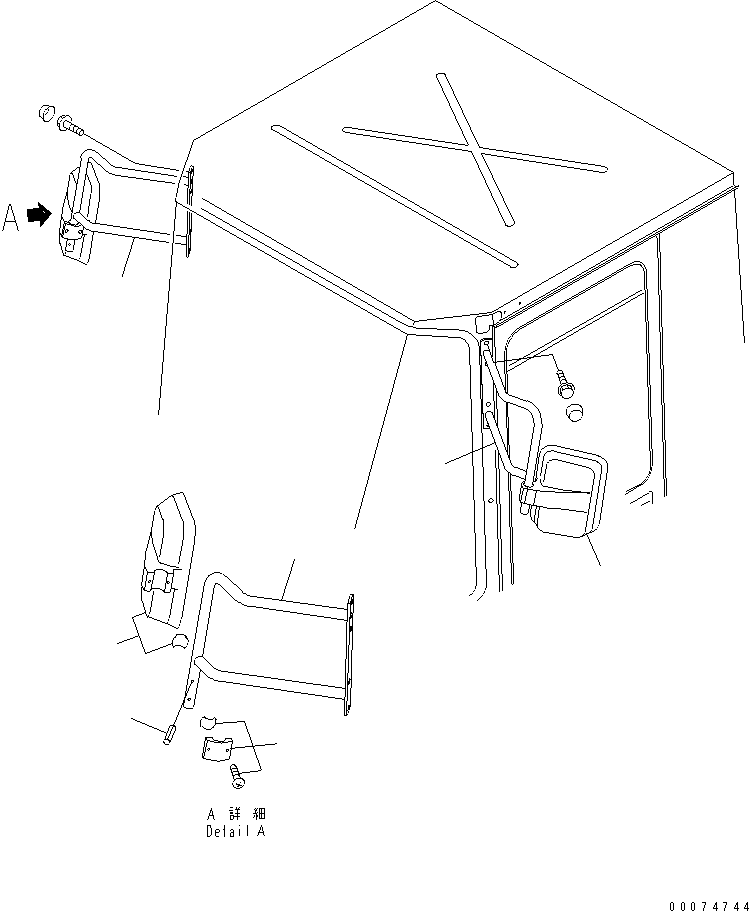 Wheel Loaders Komatsu / WA700-3 S/N 50001-UP(wa700-3c) / MIRROR(#51075-)(271240 : M4410-01B0)