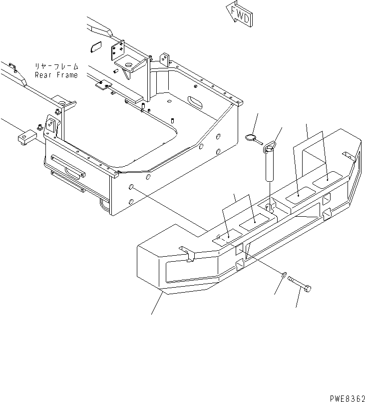 Wheel Loaders Komatsu / WA700-3 S/N 50001-UP(wa700-3c) / COUNTER WEIGHT(#50001-51074)(271250 : M4510-01A0)