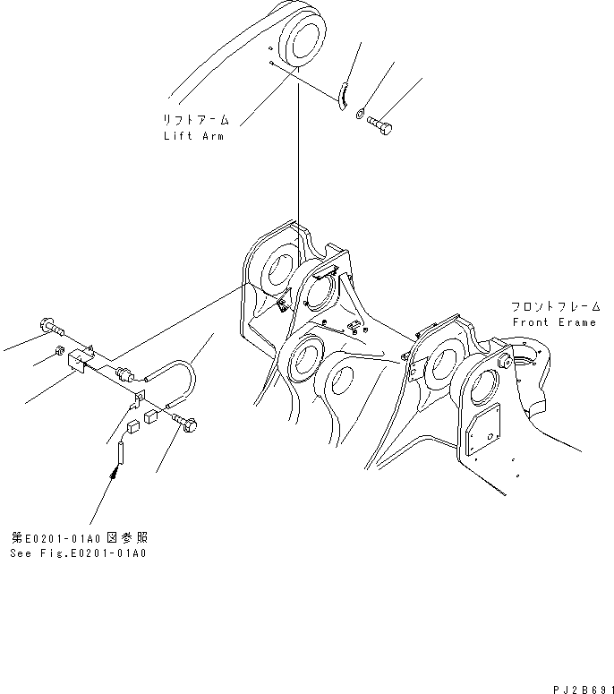 Wheel Loaders Komatsu / WA700-3 S/N 50001-UP(wa700-3c) / LIFT ARM AND BELLCRANK (LOAD METER SWITCH)(#50001-51074)(330180 : T4110-05A3)
