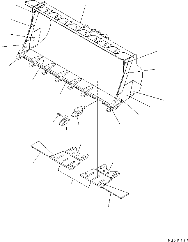 Wheel Loaders Komatsu / WA700-3 S/N 50001-UP(wa700-3c) / BUCKET ? 8.7M3 (WITH TOOTH) (WITH TIRE GUARD)(#50001-51074)(330200 : T4120-01A1)