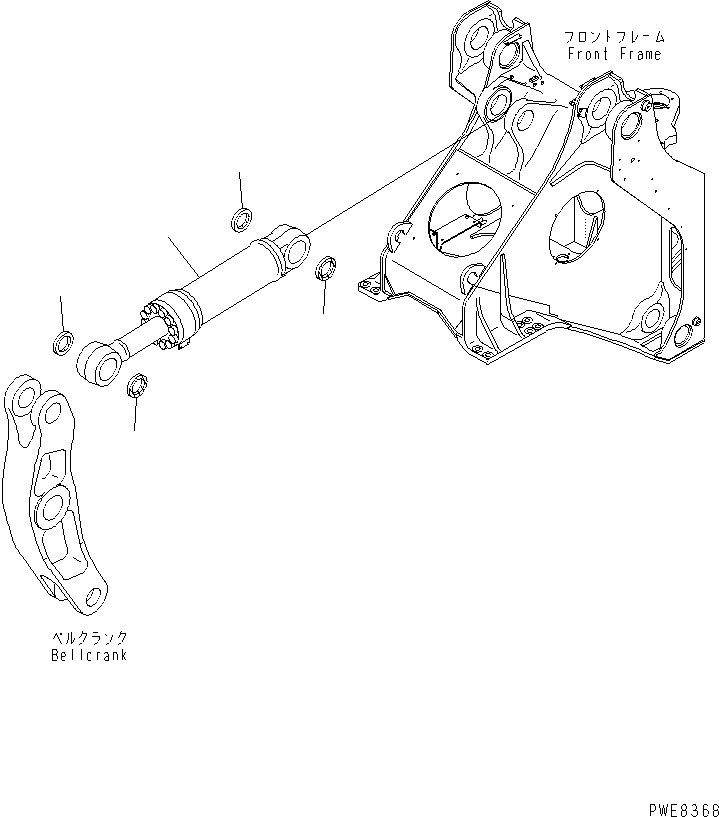 Wheel Loaders Komatsu / WA700-3 S/N 50001-UP(wa700-3c) / DUMP CYLINDER (FOR HIGH LIFT ARM)(#51075-)(330330 : T4150-01B1)