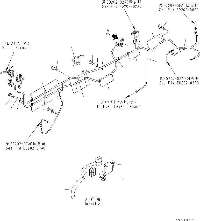 Wheel Loaders Komatsu / WA700-3 S/N 50001-UP(wa700-3r) / REAR HARNESS (REAR FRAME LINE)(#50001-51000)(120060 : E0202-01A0)