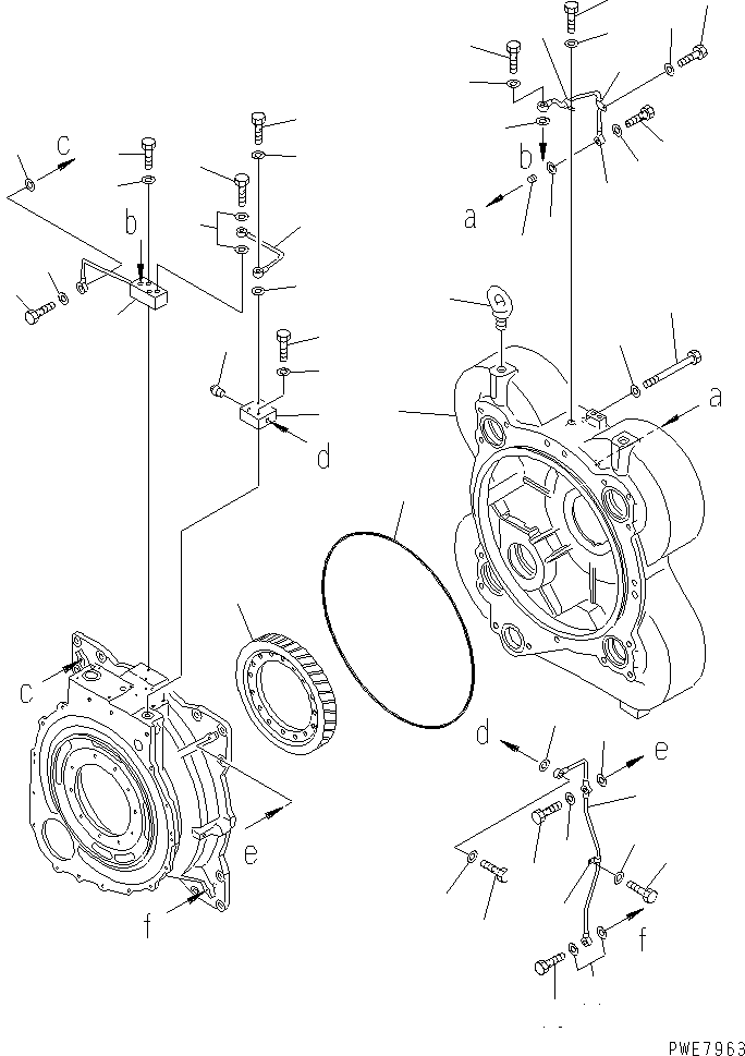 Wheel Loaders Komatsu / WA700-3 S/N 50001-UP(wa700-3r) / TORQUE CONVERTER POWER TAKE OFF (1/2)(150100 : F4310-54A0)