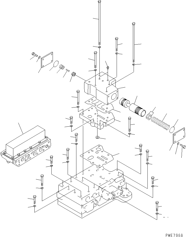 Wheel Loaders Komatsu / WA700-3 S/N 50001-UP(wa700-3r) / TRANSMISSION CONTROL VALVE (4/4)(#50001-51000)(150180 : F4320-54A0)