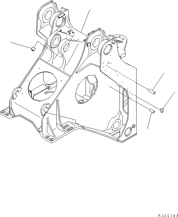 Wheel Loaders Komatsu / WA700-3 S/N 50001-UP(wa700-3r) / FRONT FRAME (WITH PM CLINIC)(210040 : J4110-01A3)