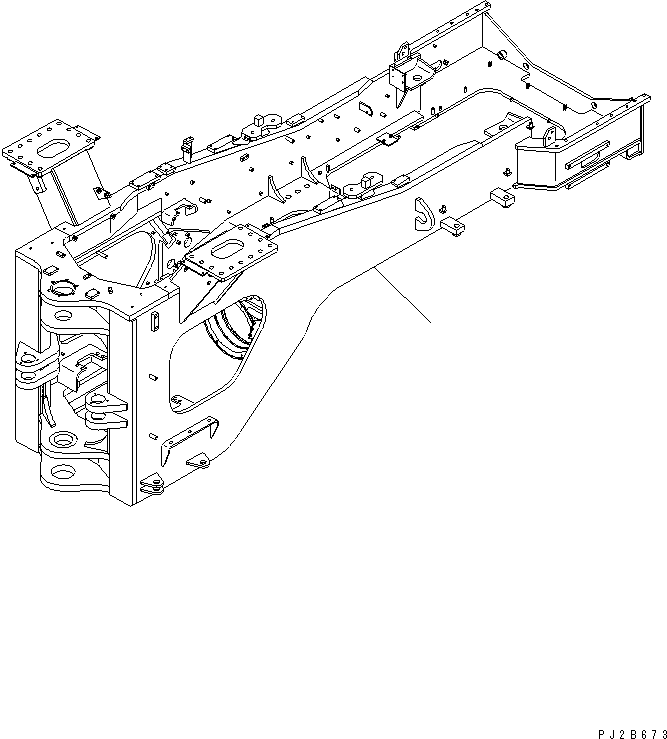Wheel Loaders Komatsu / WA700-3 S/N 50001-UP(wa700-3r) / REAR FRAME (WITH WATER SEPARATOR)(210090 : J4120-01A5)