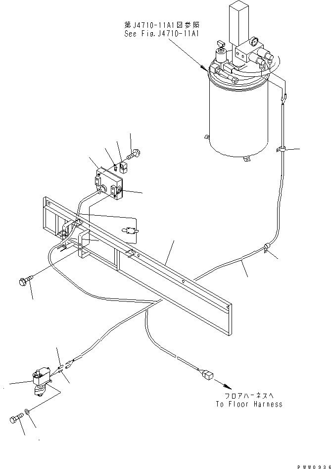 Wheel Loaders Komatsu / WA700-3 S/N 50001-UP(wa700-3r) / AUTO GREASE (ELECTRICAL SYSTEM)(#50001-50018)(210300 : J4710-12A1)