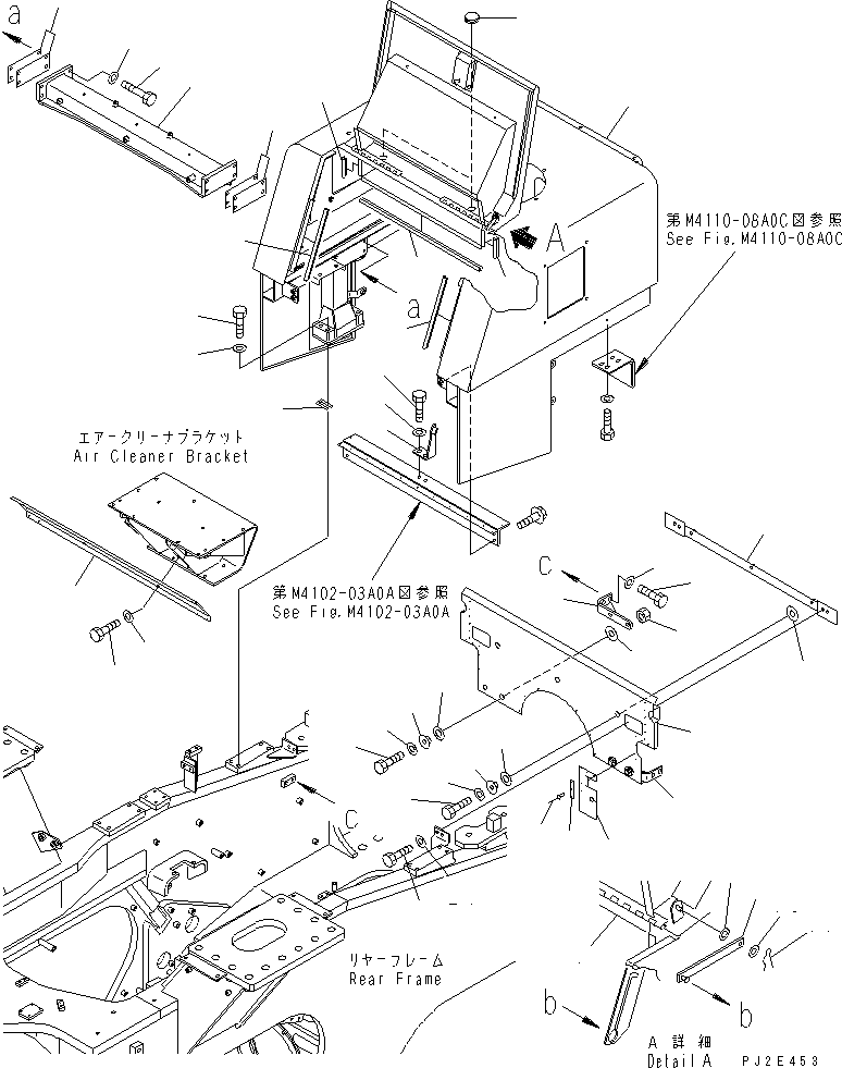 Wheel Loaders Komatsu / WA700-3 S/N 50001-UP(wa700-3r) / BULKHEAD (1/3) (BULKHEAD AND RELATED PARTS)(#51002-)(270040 : M4102-01A0C)