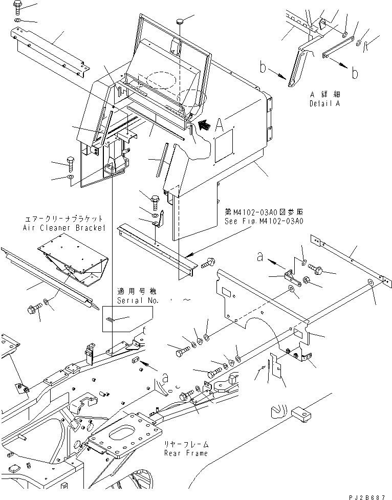 Wheel Loaders Komatsu / WA700-3 S/N 50001-UP(wa700-3r) / BULKHEAD (1/3) (BULKHEAD AND RELATED PARTS) (FOR EXTENSION PRE-CLEANER)(#50023-)(270050 : M4102-01A3)