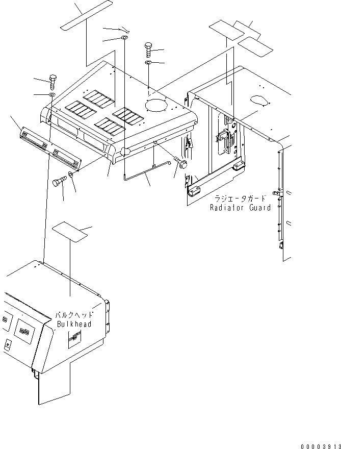Wheel Loaders Komatsu / WA700-3 S/N 50001-UP(wa700-3r) / HOOD (UPPER ENGINE HOOD)(#51001-)(270130 : M4110-01A0A)