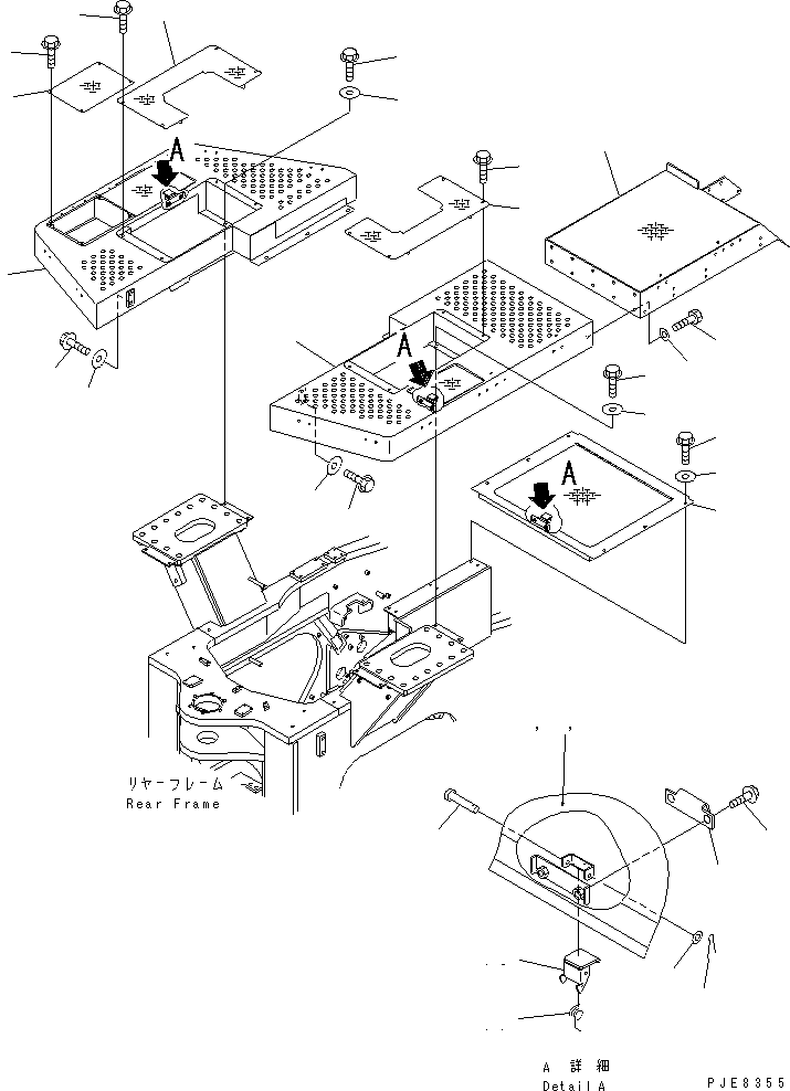 Wheel Loaders Komatsu / WA700-3 S/N 50001-UP(wa700-3r) / FENDER AND LADDER (OPERATOR