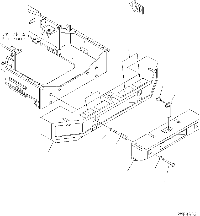Wheel Loaders Komatsu / WA700-3 S/N 50001-UP(wa700-3r) / COUNTER WEIGHT (WITH ADDITIONAL WEIGHT)(270490 : M4510-01A1)