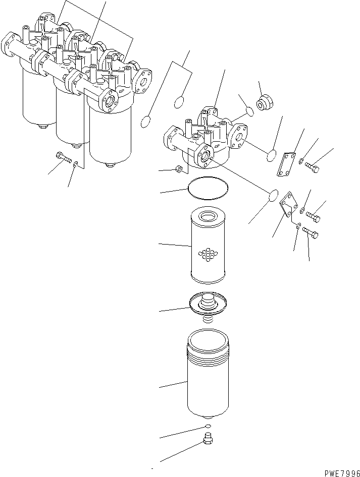 Wheel Loaders Komatsu / WA700-3 S/N 50001-UP (KA Spec.)(wa700-4c) / BRAKE CONTROL (TORQUE CONVERTER AND TRANSMISSION LINE) (OIL FILTER)(#51075-)(242230 : K4460-08B0)