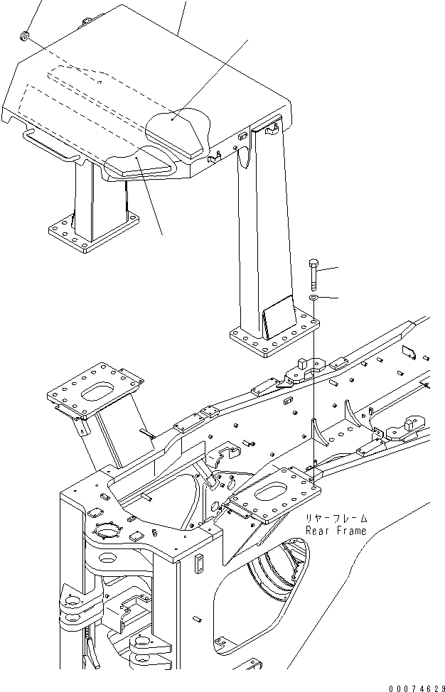 Wheel Loaders Komatsu / WA700-3 S/N 50001-UP (KA Spec.)(wa700-4c) / ROPS CANOPY(#51075-)(240680 : K0410-01B0)