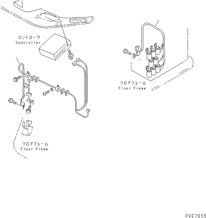 Wheel Loaders Komatsu / WA700-3 S/N 50001-UP (KA Spec.)(wa700-4c) / AIR CONDITIONER MOUNTING AND PIPING (ELECTRICAL SYSTEM)(#50001-51074)(240780 : K0711-03A0)
