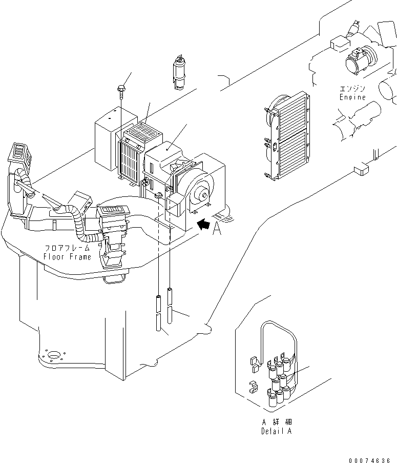 Wheel Loaders Komatsu / WA700-3 S/N 50001-UP (KA Spec.)(wa700-4c) / FLOOR (AIR CONDITIONER KIT)(#51075-)(240890 : K4010-04D0)
