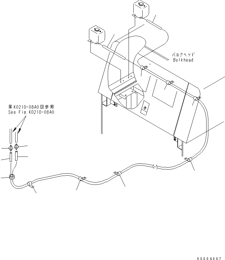 Wheel Loaders Komatsu / WA700-3 S/N 50001-UP (KA Spec.)(wa700-4c) / FLOOR (WASHER TANK PIPING)(#51001-51074)(240910 : K4010-06A0)