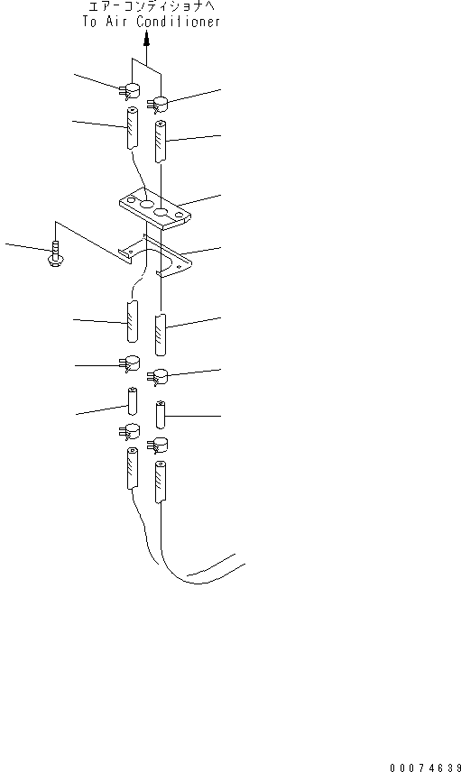 Wheel Loaders Komatsu / WA700-3 S/N 50001-UP (KA Spec.)(wa700-4c) / FLOOR (HEATER PIPING)(#51075-)(240990 : K4010-11D0)