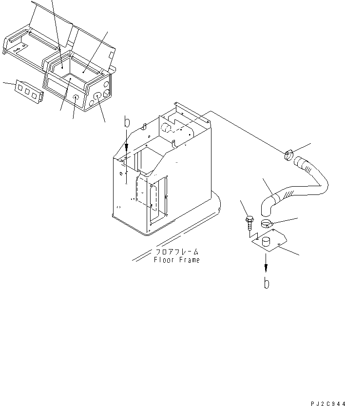 Wheel Loaders Komatsu / WA700-3 S/N 50001-UP (KA Spec.)(wa700-4c) / FLOOR (COOLING AND HEATER BOX)(#51075-)(241020 : K4010-12D0)