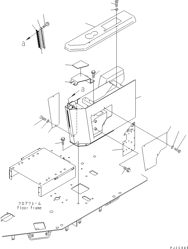 Wheel Loaders Komatsu / WA700-3 S/N 50001-UP (KA Spec.)(wa700-4c) / FLOOR (L.H. CONSOLE BOX) (WITH ADVANCED JOY STICK STEERING)(#51001-51074)(241210 : K4010-22A1)